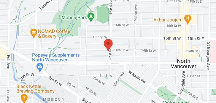 map of 403 733 W 14TH STREET